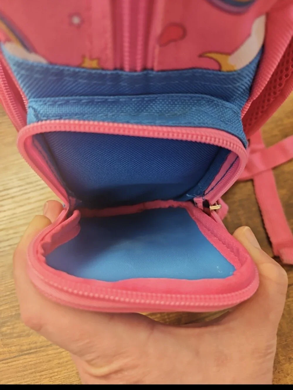 Little Kid Rainbow Cloud Backpack - Blue & Pink